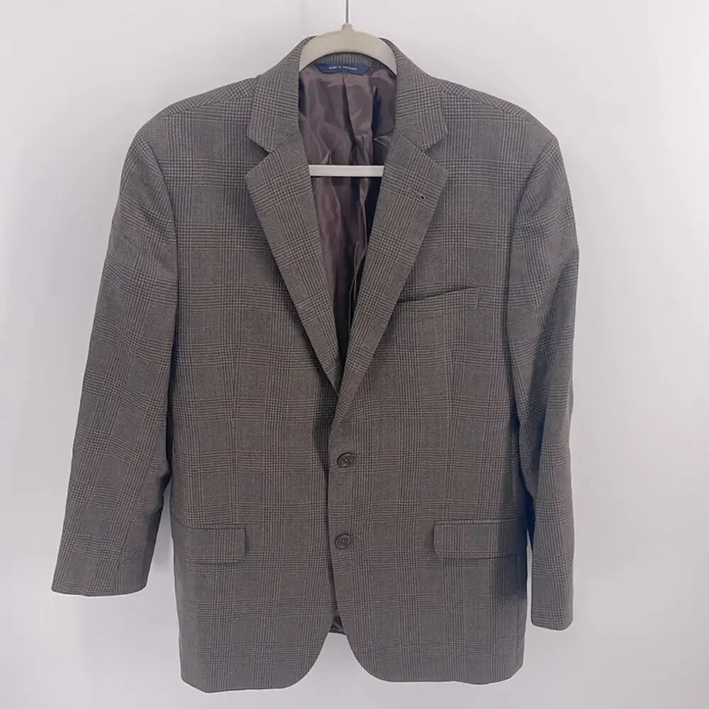 Brooks Brothers 1818 Fitzgerald 100% wool two button sport coat blazer sz 42R